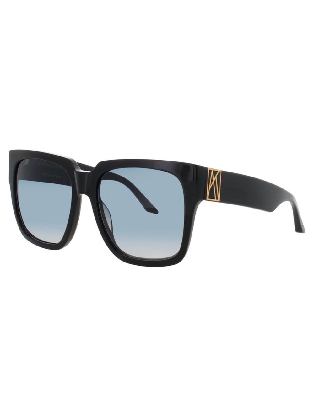New Anna Karin Karlsson Coco Stories Black Gold Square Sunglasses Authentic
